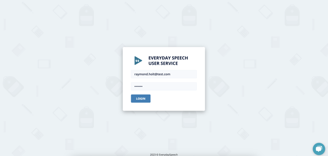 Admin Portal login page