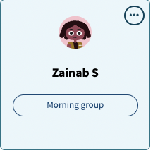 There are 3 horizontal dots in the upper right corner of each student profile:.
