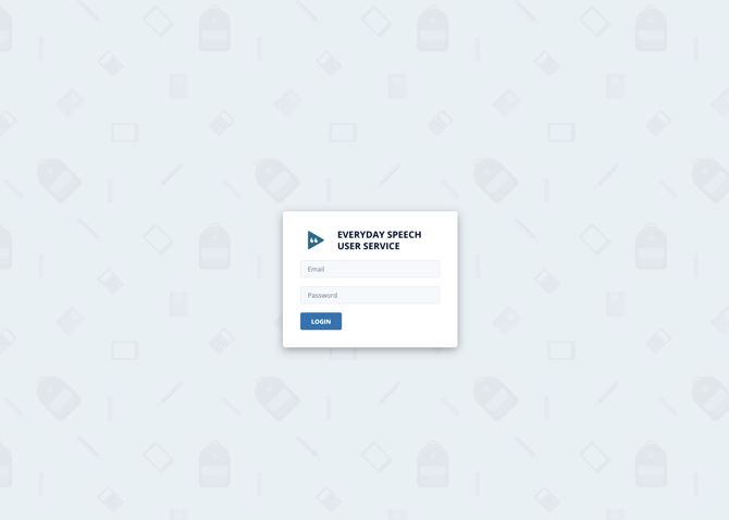 Admin Portal login page