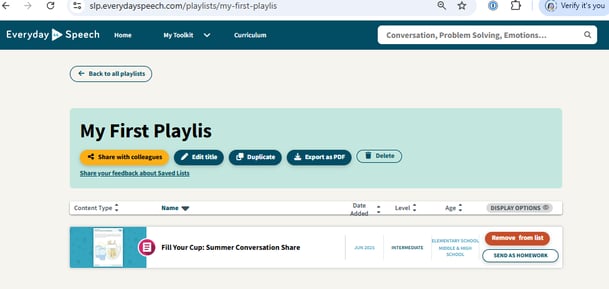 You will be redirected to your selected Playlist page.