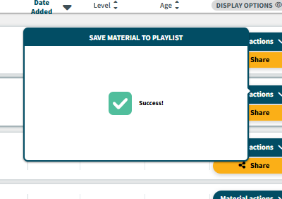 Success confirmation message will appear. 